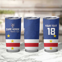 Cape Verde Football Custom Tumbler Cup Go Champion Sporty Style - Wonder Print Shop