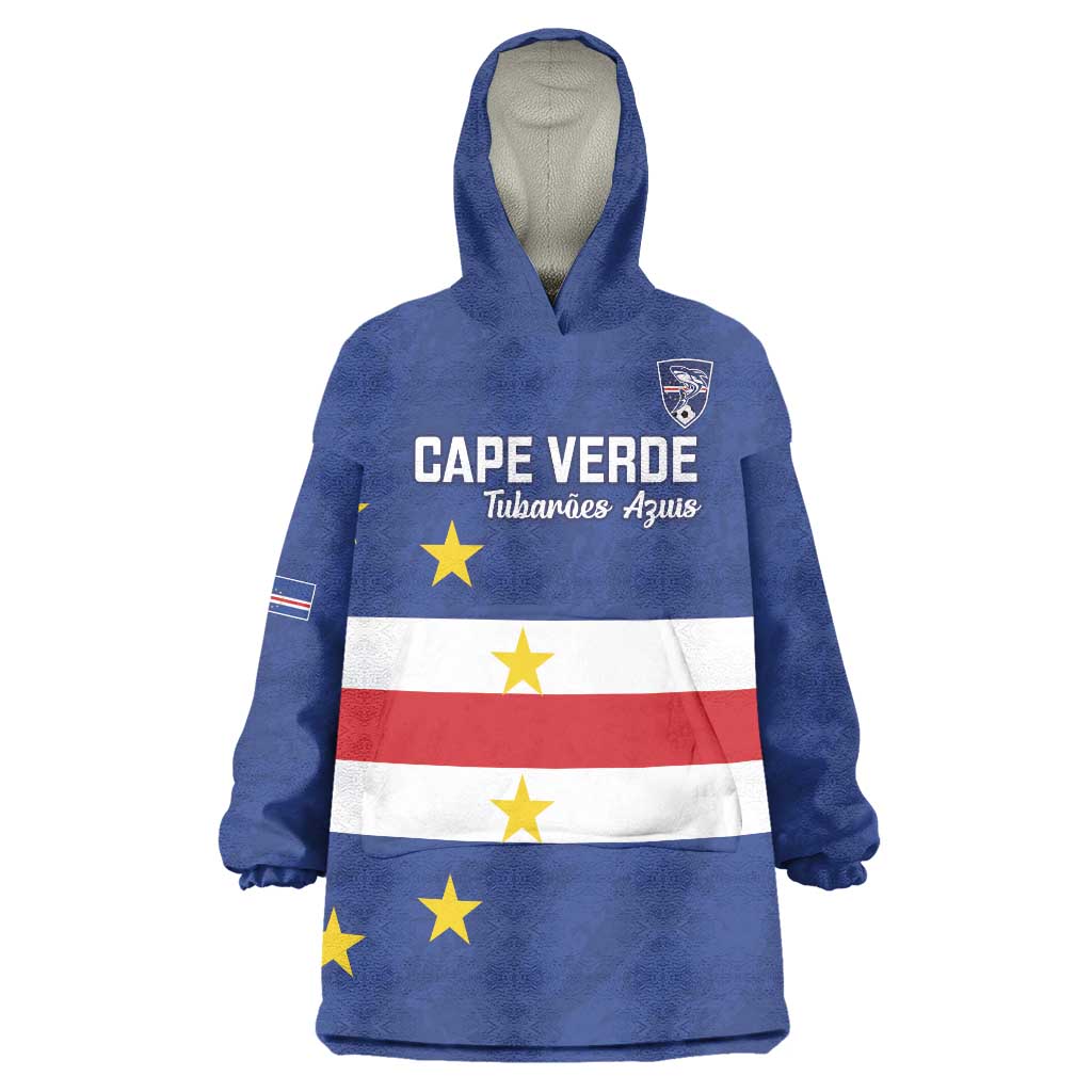 Cape Verde Football Custom Wearable Blanket Hoodie Go Champion Sporty Style - Wonder Print Shop