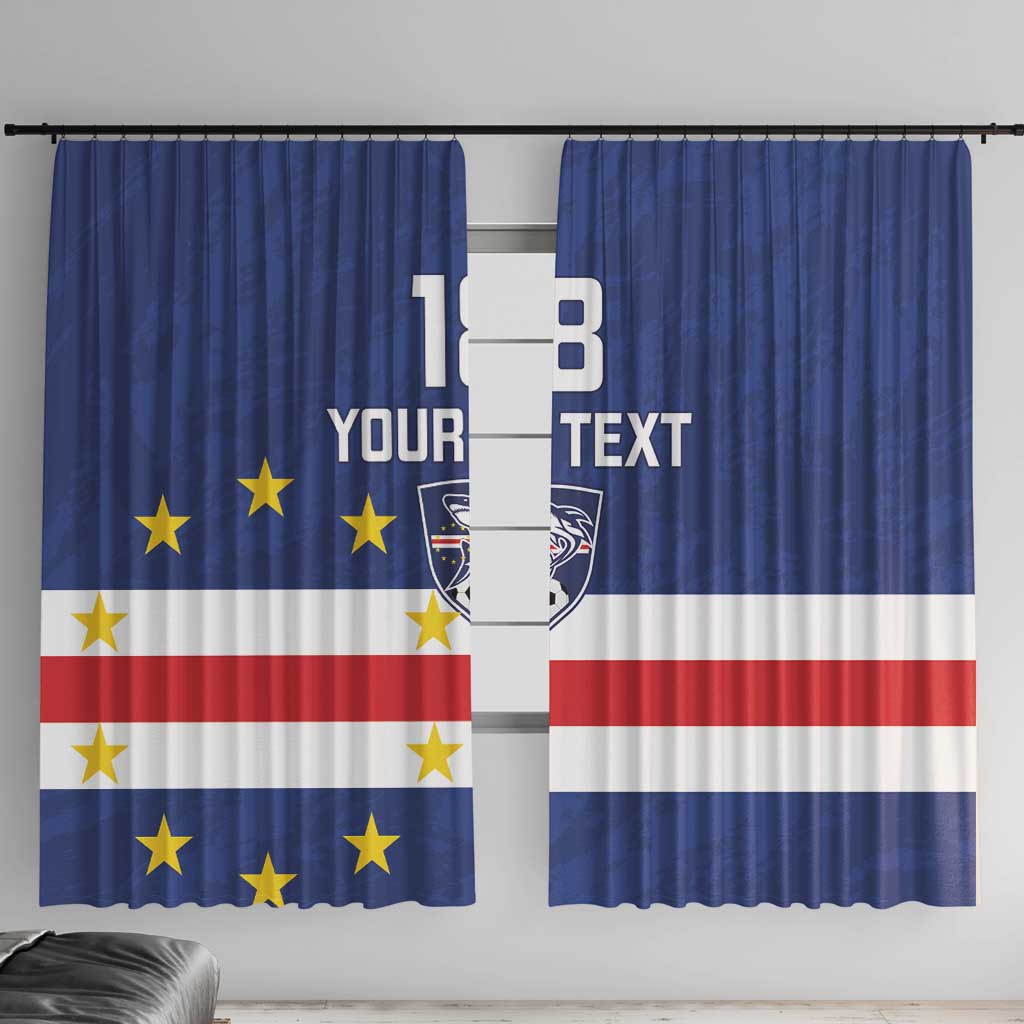 Cape Verde Football Custom Window Curtain Go Champion Sporty Style - Wonder Print Shop