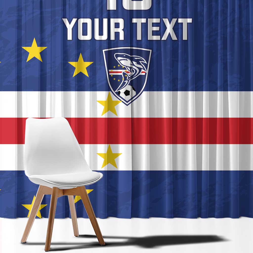 Cape Verde Football Custom Window Curtain Go Champion Sporty Style - Wonder Print Shop