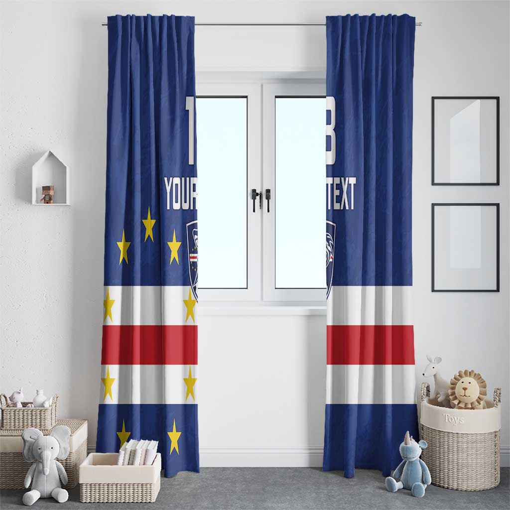Cape Verde Football Custom Window Curtain Go Champion Sporty Style - Wonder Print Shop