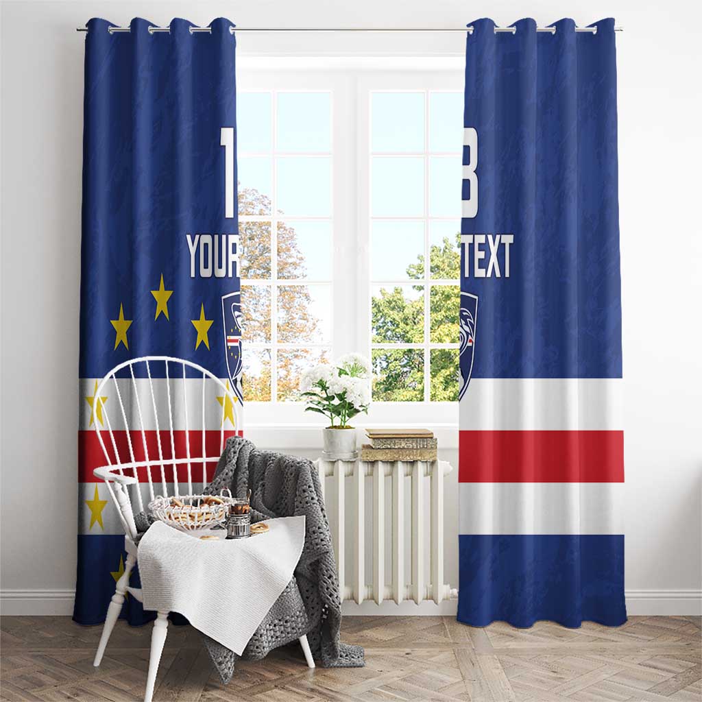 Cape Verde Football Custom Window Curtain Go Champion Sporty Style - Wonder Print Shop
