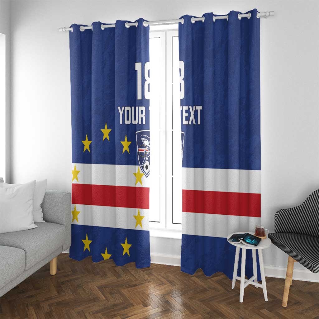 Cape Verde Football Custom Window Curtain Go Champion Sporty Style - Wonder Print Shop