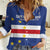 Cape Verde Football Custom Women Casual Shirt Go Champion Sporty Style - Wonder Print Shop