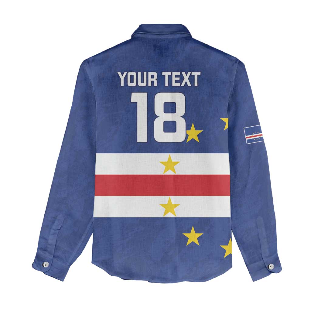 Cape Verde Football Custom Women Casual Shirt Go Champion Sporty Style - Wonder Print Shop