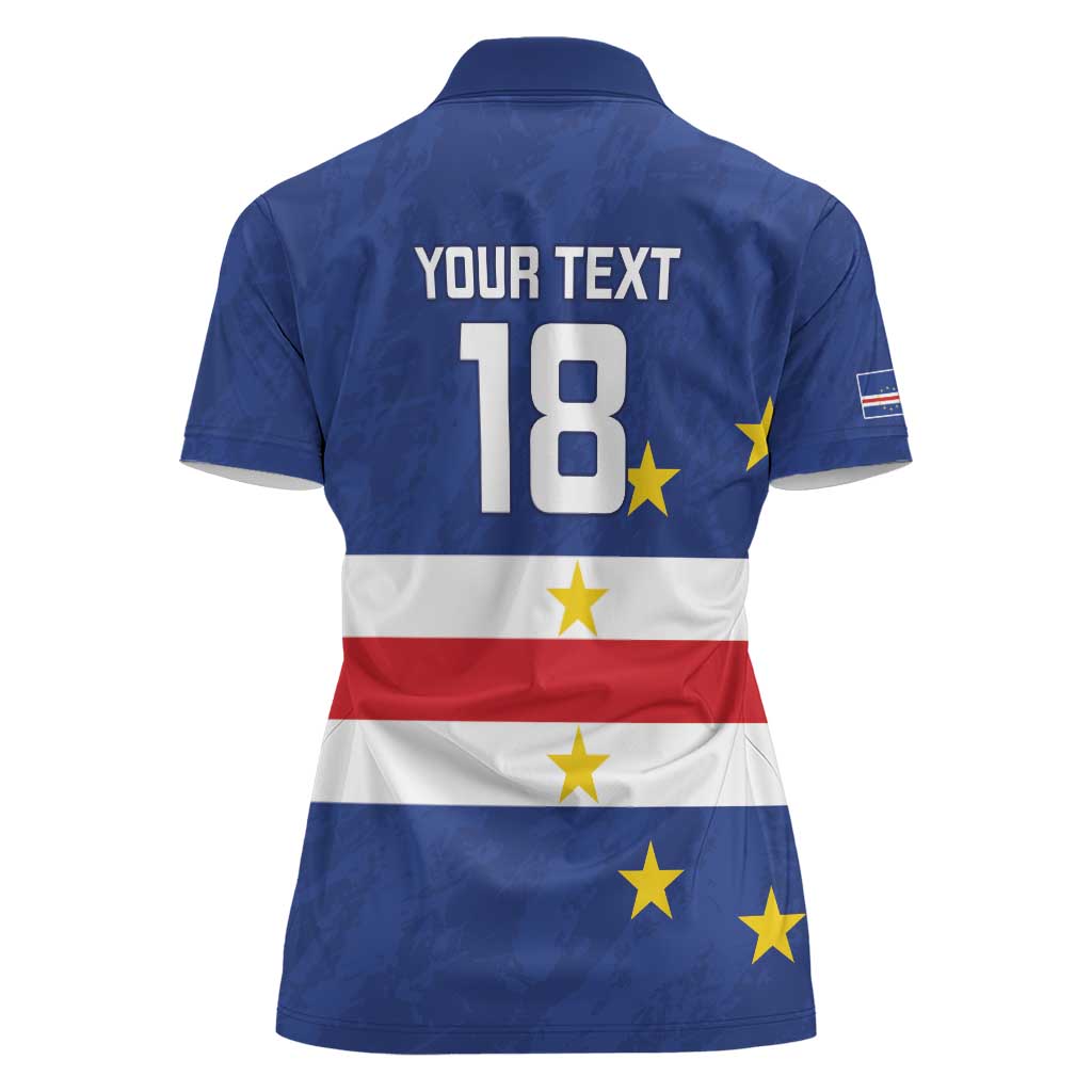Cape Verde Football Custom Women Polo Shirt Go Champion Sporty Style - Wonder Print Shop