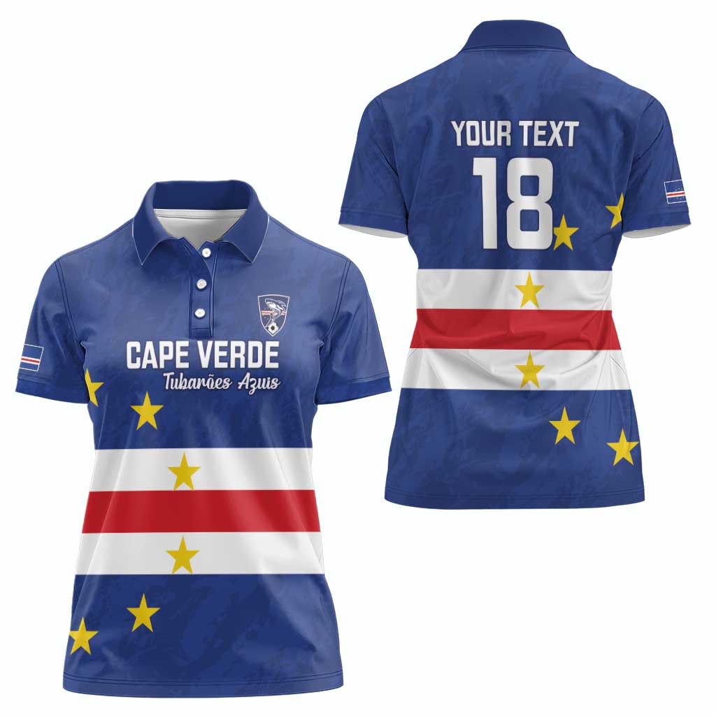 Cape Verde Football Custom Women Polo Shirt Go Champion Sporty Style - Wonder Print Shop
