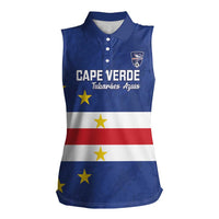 Cape Verde Football Custom Women Sleeveless Polo Shirt Go Champion Sporty Style - Wonder Print Shop