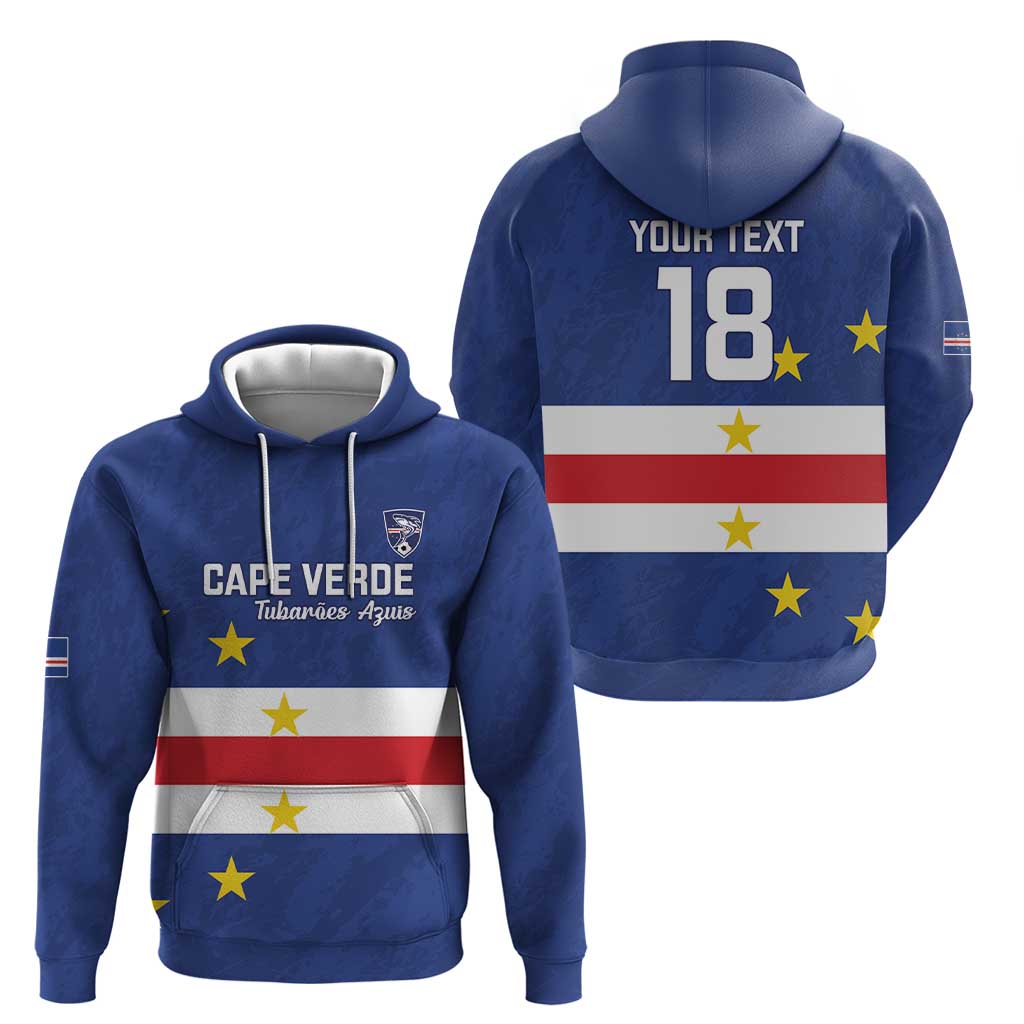 Cape Verde Football Custom Zip Hoodie Go Champion Sporty Style - Wonder Print Shop