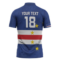 Cape Verde Football Custom Zipper Polo Shirt Go Champion Sporty Style - Wonder Print Shop