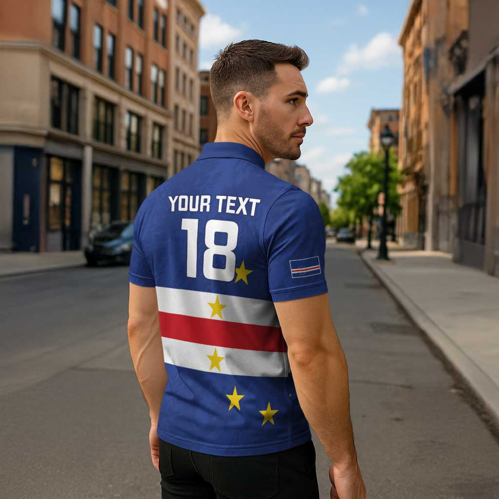 Cape Verde Football Custom Zipper Polo Shirt Go Champion Sporty Style - Wonder Print Shop