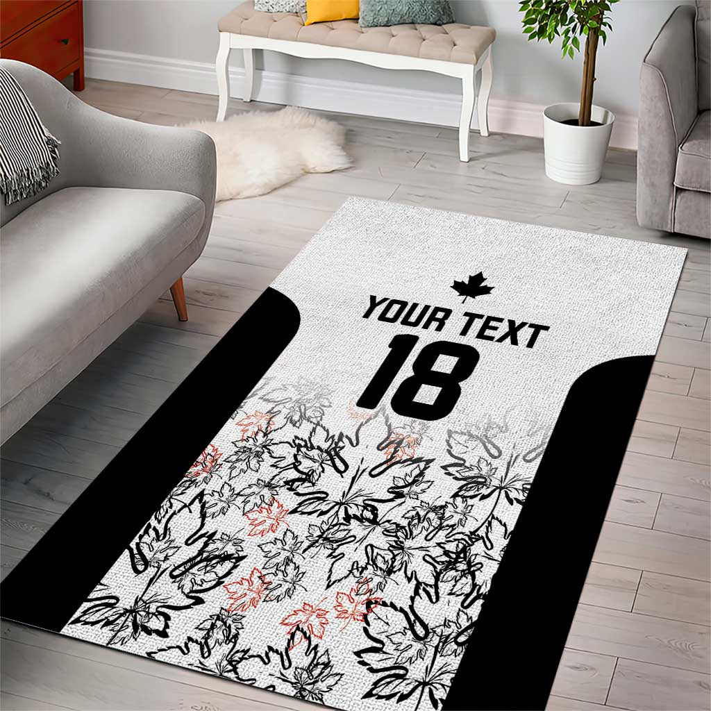 Canada Rugby Custom Area Rug Maple Leafs Go Champion - Wonder Print Shop