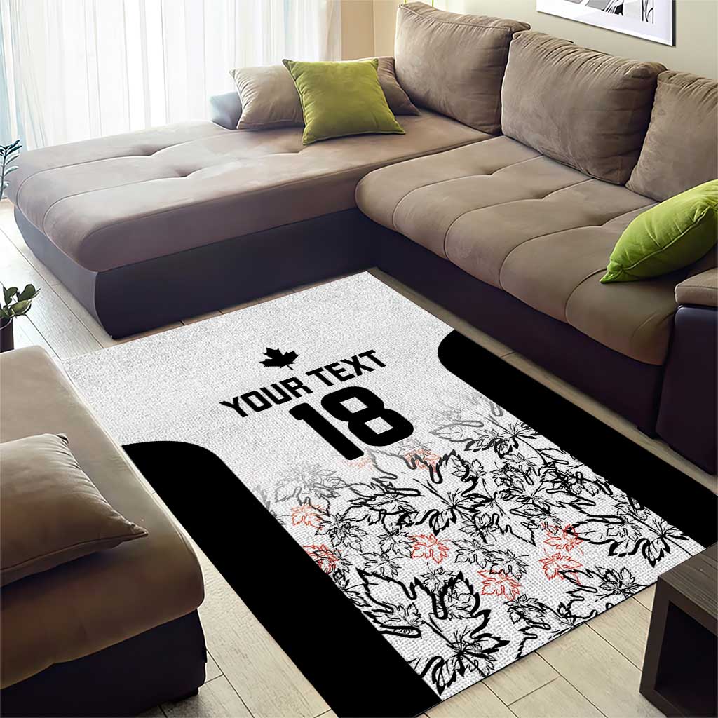 Canada Rugby Custom Area Rug Maple Leafs Go Champion - Wonder Print Shop