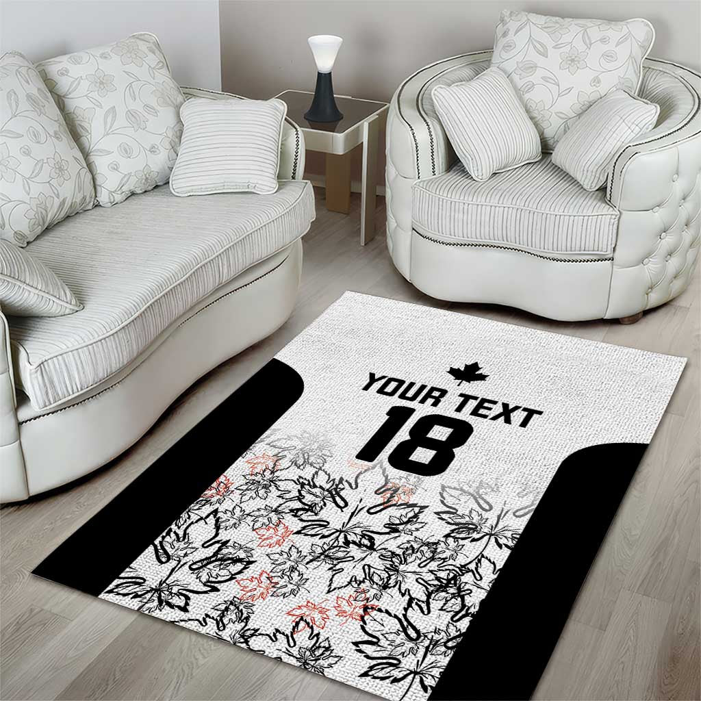 Canada Rugby Custom Area Rug Maple Leafs Go Champion - Wonder Print Shop