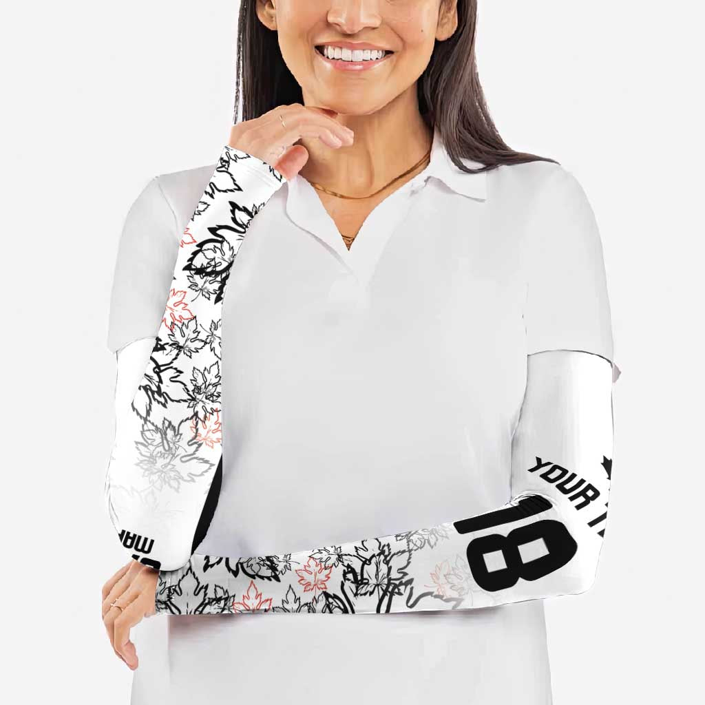 Canada Rugby Custom Arm Sleeves Maple Leafs Go Champion - Wonder Print Shop