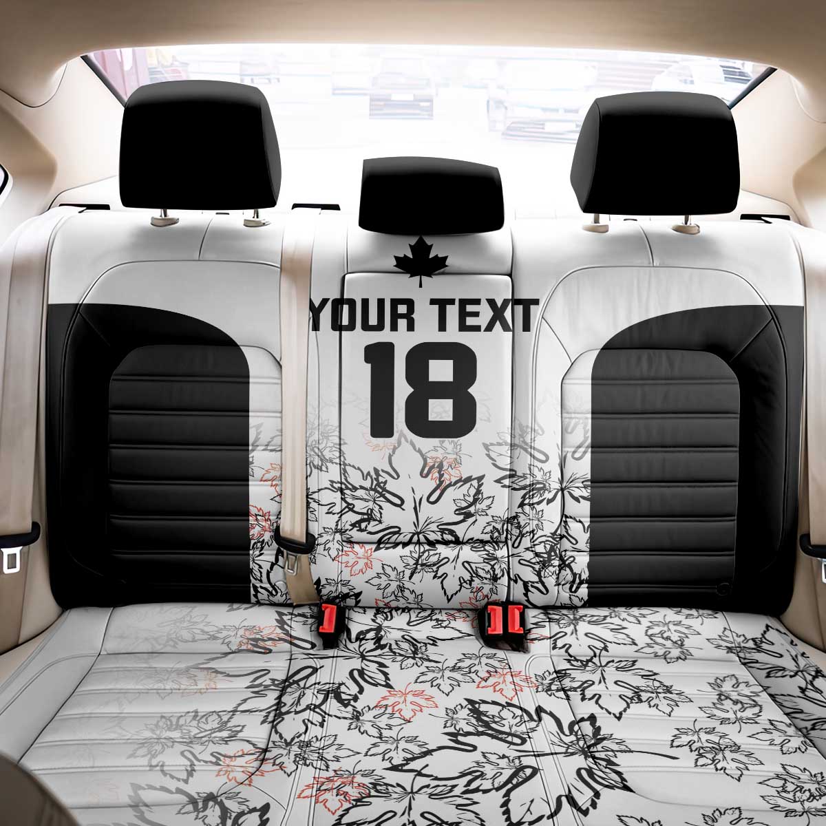 Canada Rugby Custom Back Car Seat Cover Maple Leafs Go Champion - Wonder Print Shop