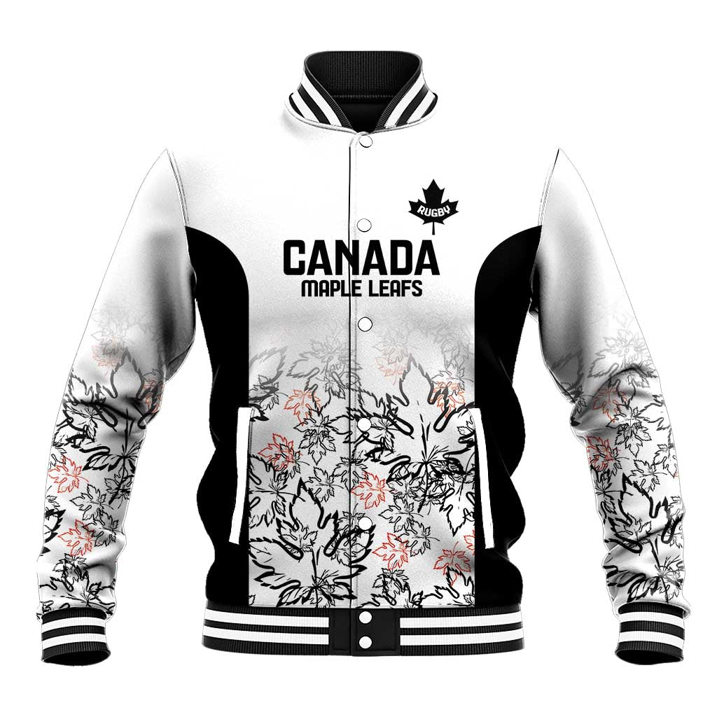 Canada Rugby Custom Baseball Jacket Maple Leafs Go Champion - Wonder Print Shop
