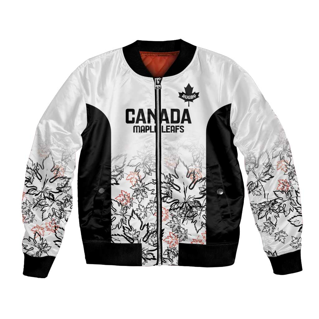 Canada Rugby Custom Bomber Jacket Maple Leafs Go Champion - Wonder Print Shop