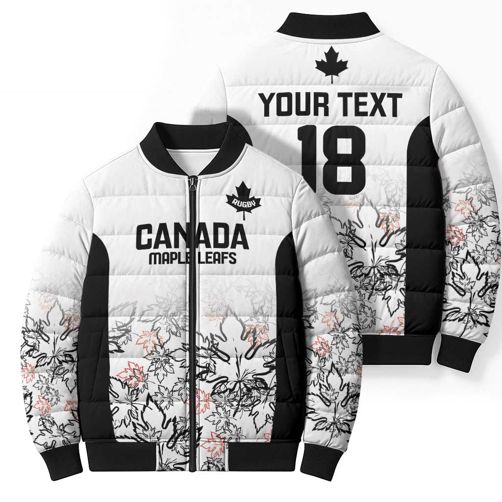Canada Rugby Custom Bomber Puffer Jacket Maple Leafs Go Champion - Wonder Print Shop