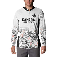 Canada Rugby Custom Button Sweatshirt Maple Leafs Go Champion - Wonder Print Shop