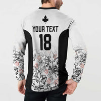 Canada Rugby Custom Button Sweatshirt Maple Leafs Go Champion - Wonder Print Shop