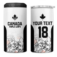 Canada Rugby Custom 4 in 1 Can Cooler Tumbler Maple Leafs Go Champion - Wonder Print Shop