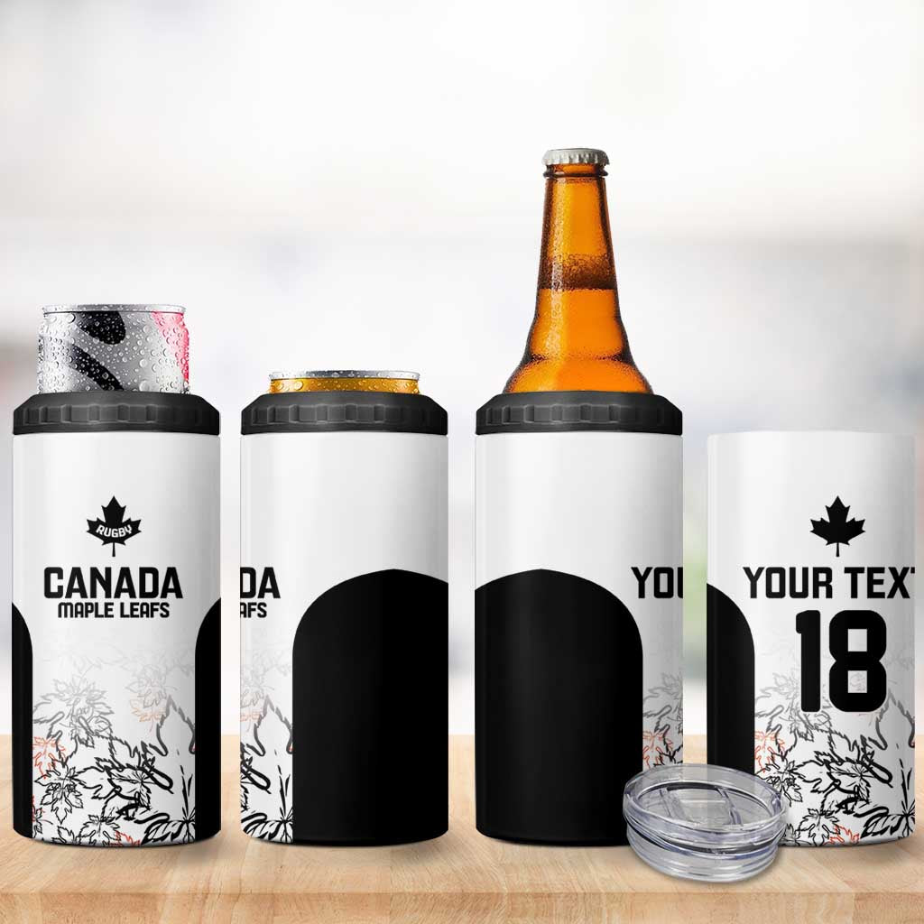 Canada Rugby Custom 4 in 1 Can Cooler Tumbler Maple Leafs Go Champion - Wonder Print Shop