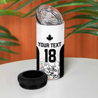 Canada Rugby Custom 4 in 1 Can Cooler Tumbler Maple Leafs Go Champion - Wonder Print Shop