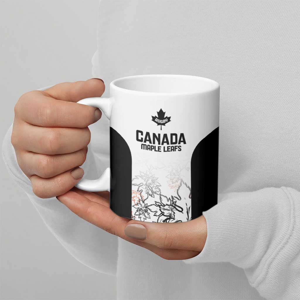 Canada Rugby Custom Ceramic Mug Maple Leafs Go Champion - Wonder Print Shop
