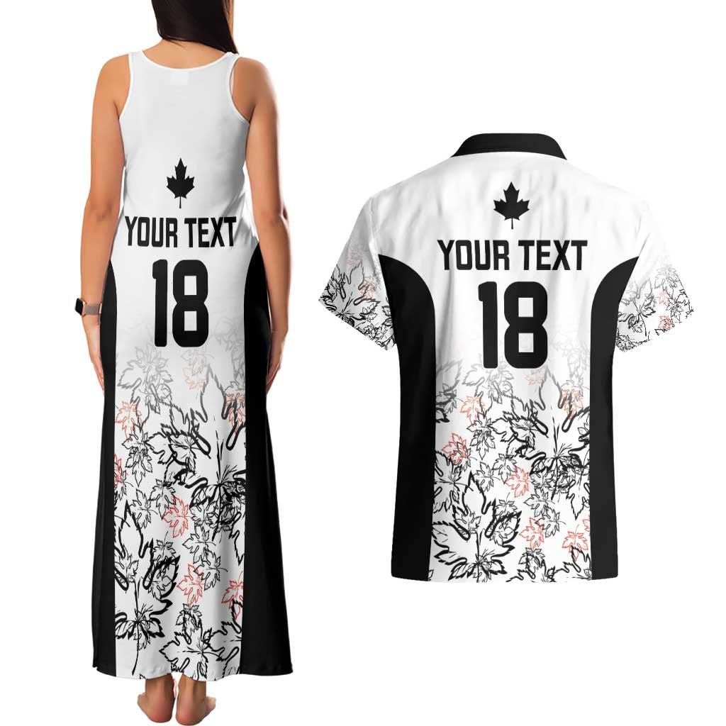Canada Rugby Custom Couples Matching Tank Maxi Dress and Hawaiian Shirt Maple Leafs Go Champion - Wonder Print Shop