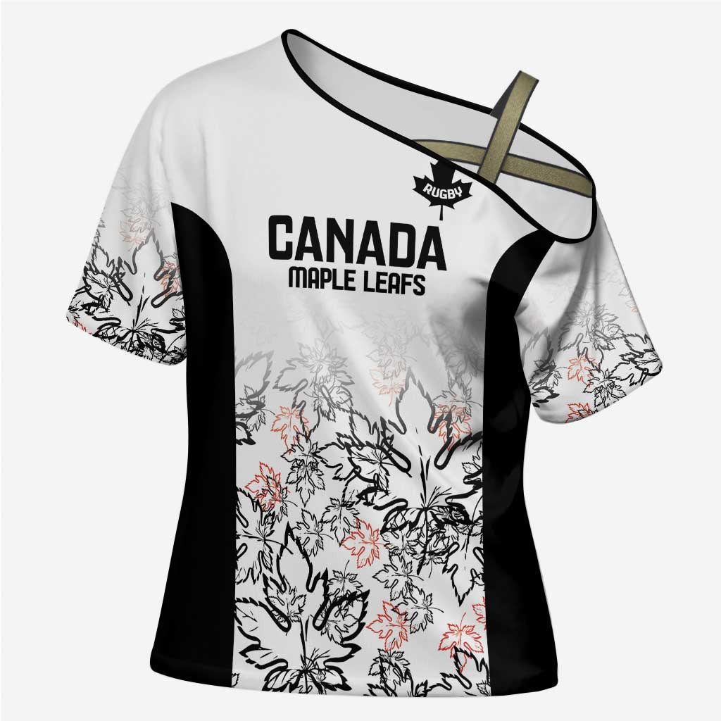 Canada Rugby Custom Cross Shoulder Shirt Maple Leafs Go Champion - Wonder Print Shop