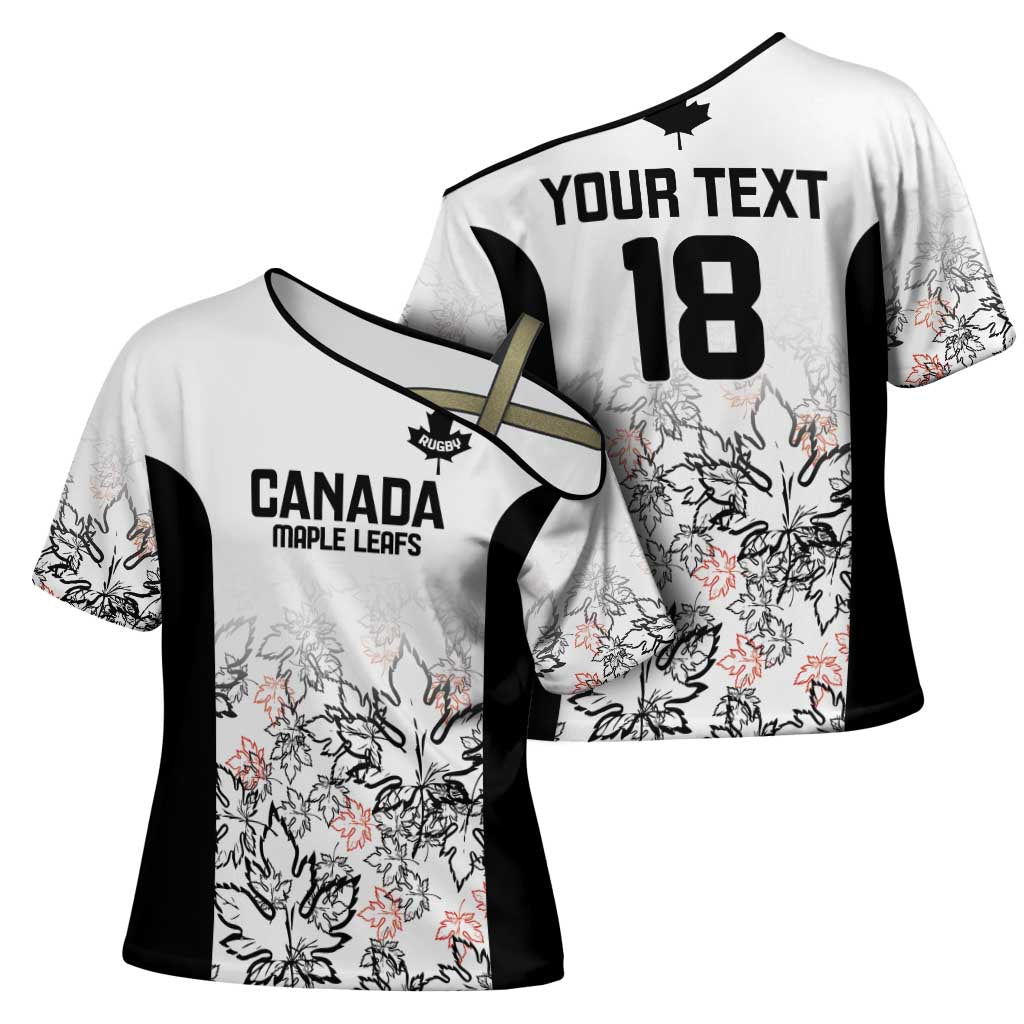 Canada Rugby Custom Cross Shoulder Shirt Maple Leafs Go Champion - Wonder Print Shop