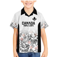 Canada Rugby Custom Family Matching Mermaid Dress and Hawaiian Shirt Maple Leafs Go Champion - Wonder Print Shop