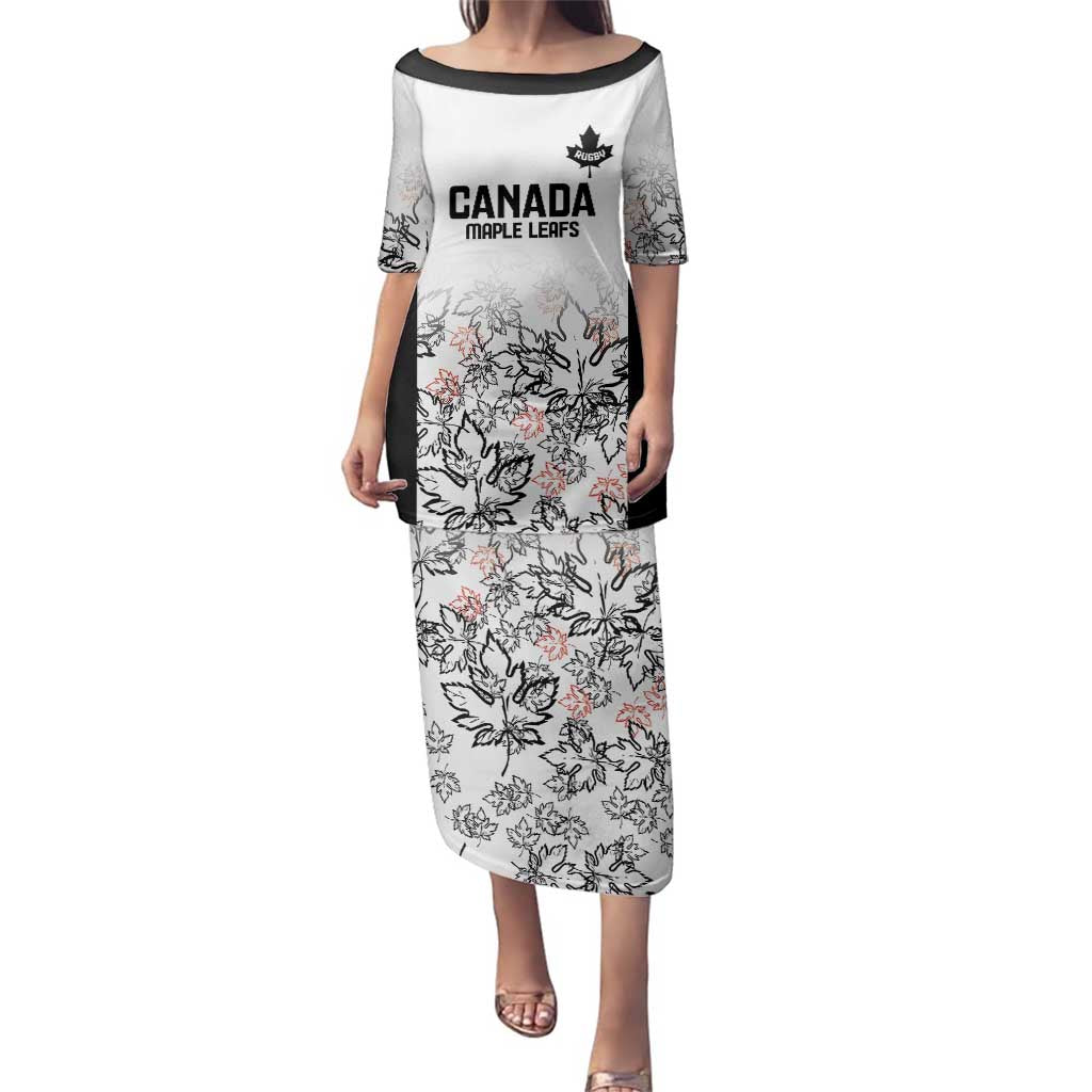 Canada Rugby Custom Family Matching Puletasi and Hawaiian Shirt Maple Leafs Go Champion - Wonder Print Shop