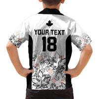 Canada Rugby Custom Family Matching Summer Maxi Dress and Hawaiian Shirt Maple Leafs Go Champion - Wonder Print Shop