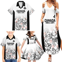 Canada Rugby Custom Family Matching Summer Maxi Dress and Hawaiian Shirt Maple Leafs Go Champion - Wonder Print Shop