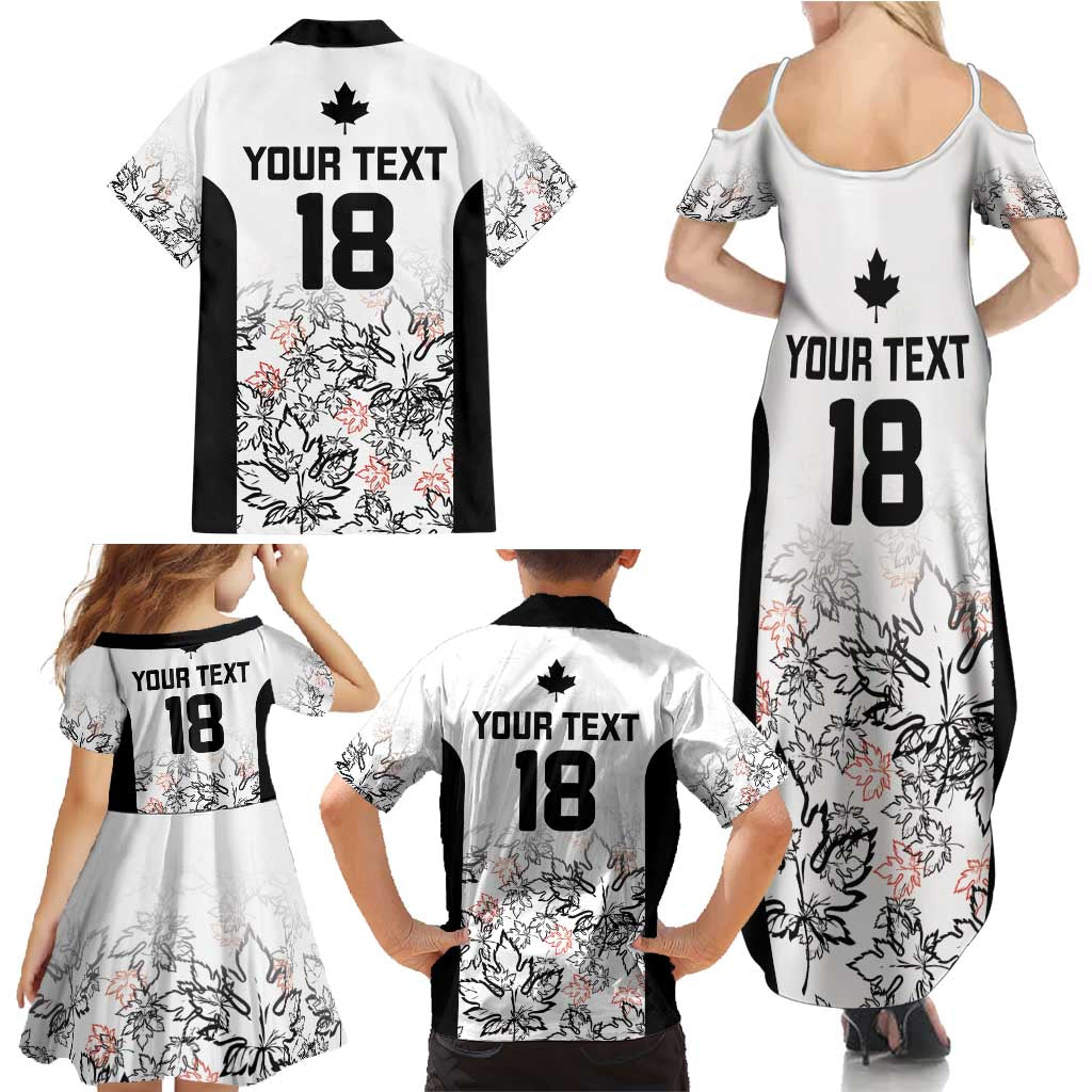 Canada Rugby Custom Family Matching Summer Maxi Dress and Hawaiian Shirt Maple Leafs Go Champion - Wonder Print Shop