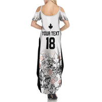 Canada Rugby Custom Family Matching Summer Maxi Dress and Hawaiian Shirt Maple Leafs Go Champion - Wonder Print Shop