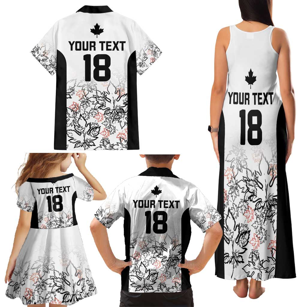 Canada Rugby Custom Family Matching Tank Maxi Dress and Hawaiian Shirt Maple Leafs Go Champion - Wonder Print Shop