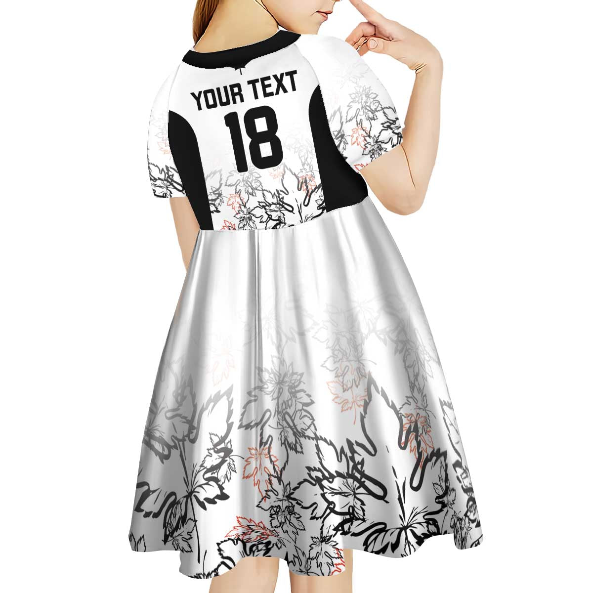 Canada Rugby Custom Kid Short Sleeve Dress Maple Leafs Go Champion - Wonder Print Shop