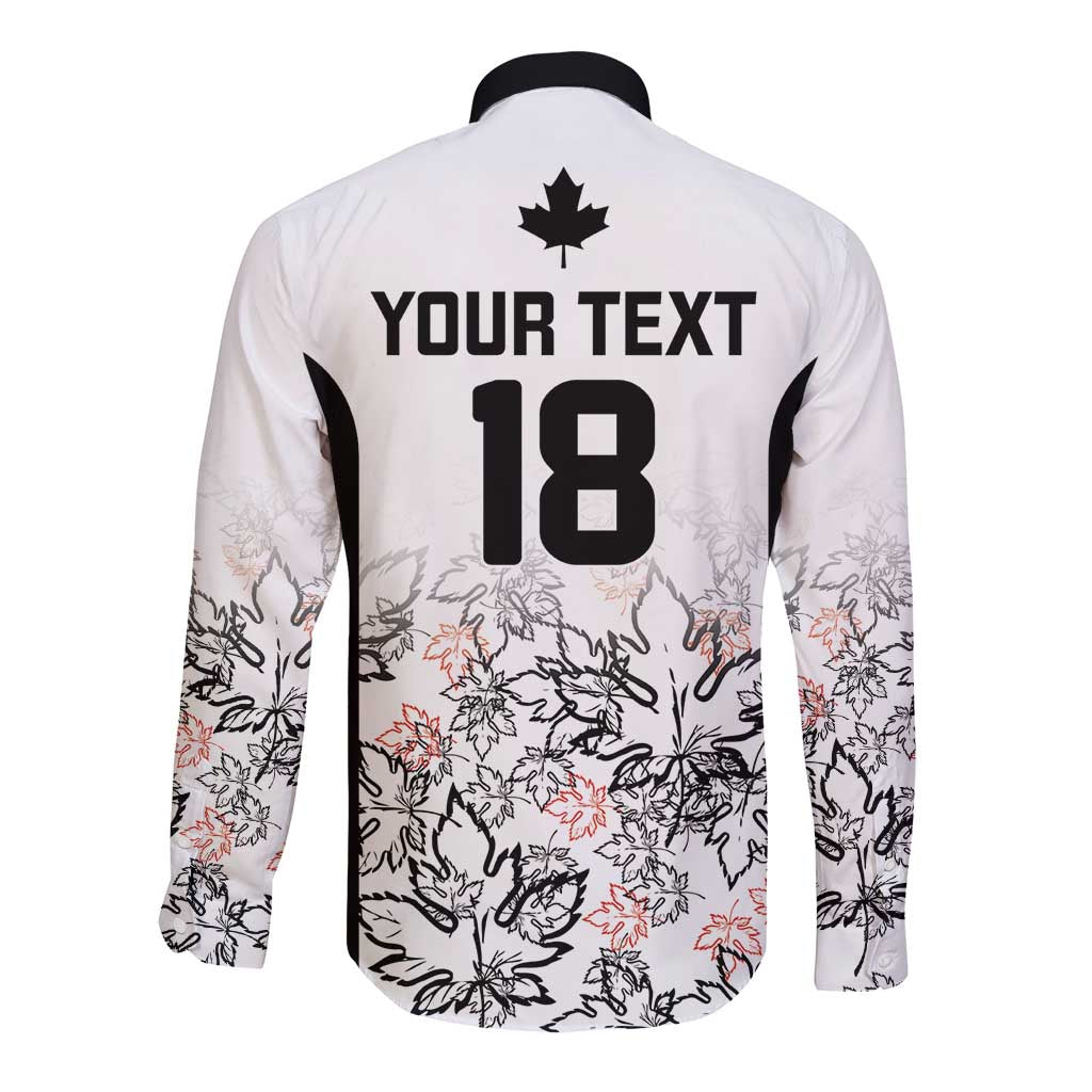 Canada Rugby Custom Long Sleeve Button Shirt Maple Leafs Go Champion - Wonder Print Shop
