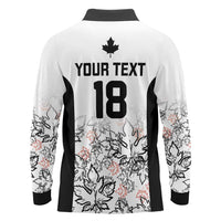 Canada Rugby Custom Long Sleeve Polo Shirt Maple Leafs Go Champion - Wonder Print Shop