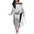 Canada Rugby Custom Off The Shoulder Long Sleeve Dress Maple Leafs Go Champion - Wonder Print Shop