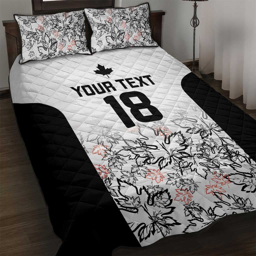 Canada Rugby Custom Quilt Bed Set Maple Leafs Go Champion - Wonder Print Shop