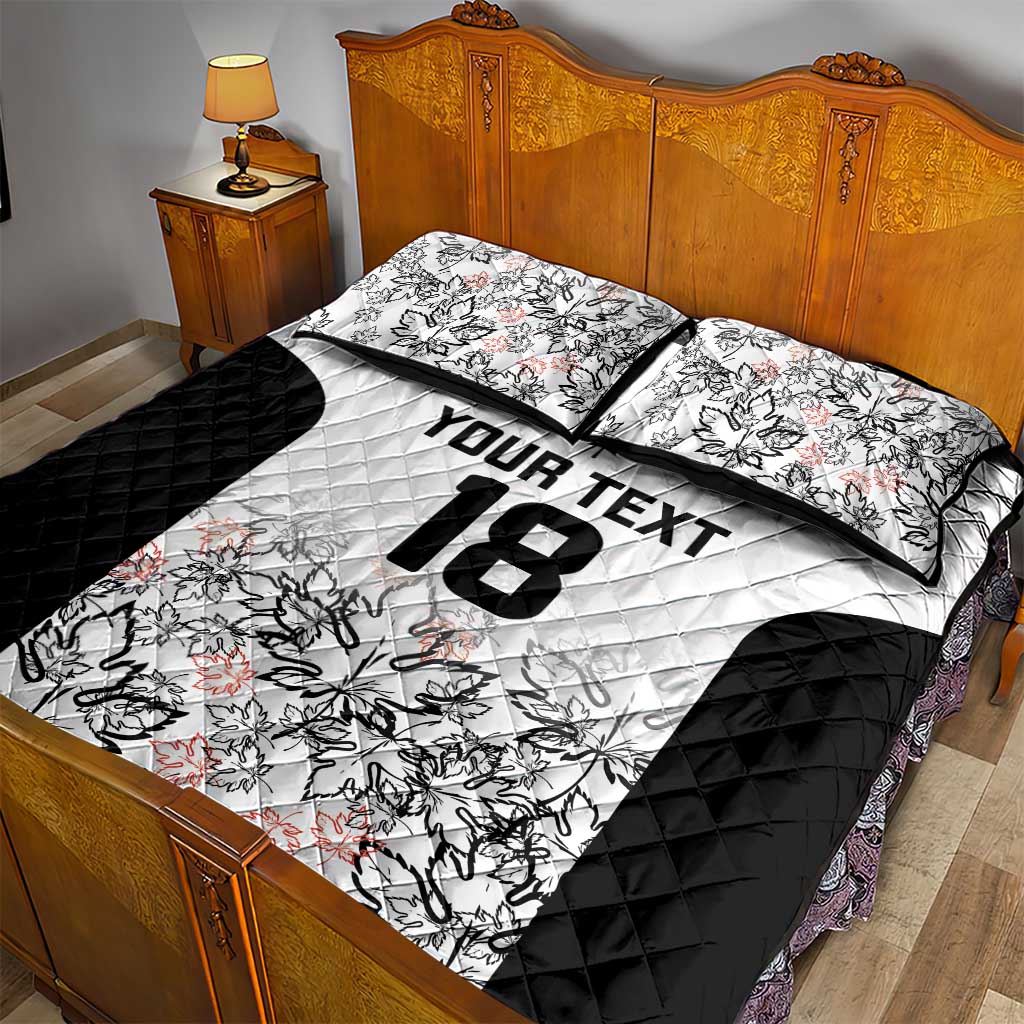 Canada Rugby Custom Quilt Bed Set Maple Leafs Go Champion - Wonder Print Shop