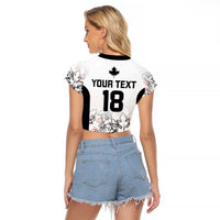 Canada Rugby Custom Raglan Cropped T Shirt Maple Leafs Go Champion - Wonder Print Shop