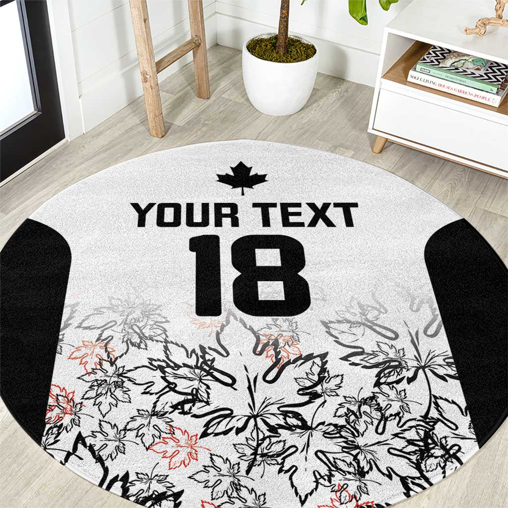 Canada Rugby Custom Round Carpet Maple Leafs Go Champion - Wonder Print Shop