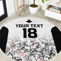 Canada Rugby Custom Round Carpet Maple Leafs Go Champion - Wonder Print Shop