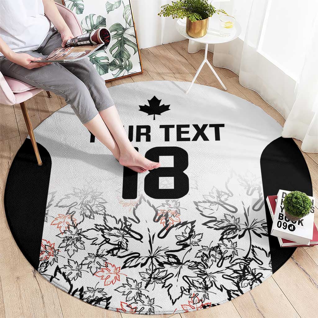 Canada Rugby Custom Round Carpet Maple Leafs Go Champion - Wonder Print Shop