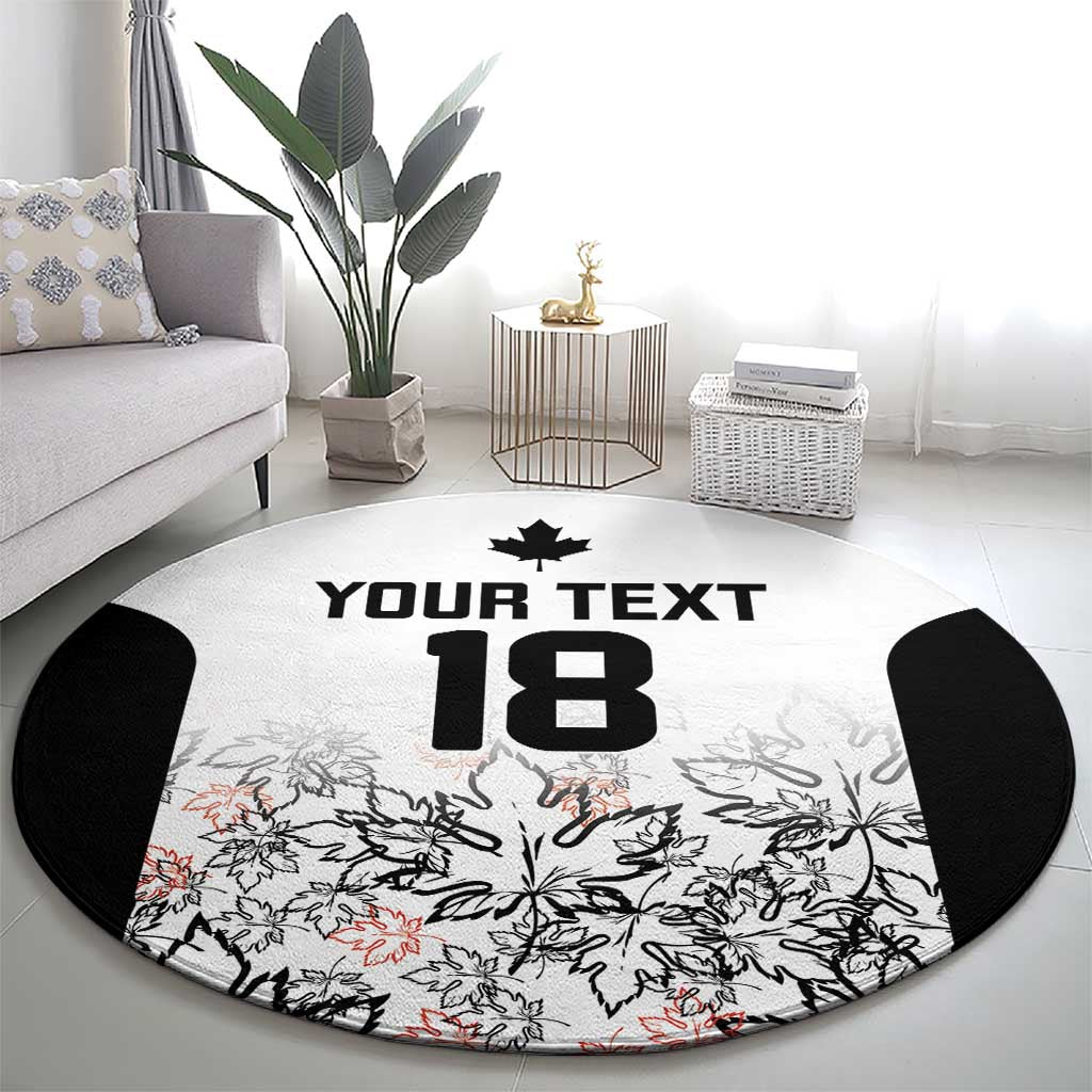 Canada Rugby Custom Round Carpet Maple Leafs Go Champion - Wonder Print Shop